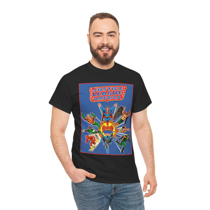 Justice League Treasury Edition T-Shirt - Superman, Wonder Woman, Flash, Hawkman, Batman, Green Arrow, Green Lantern - DC Comics