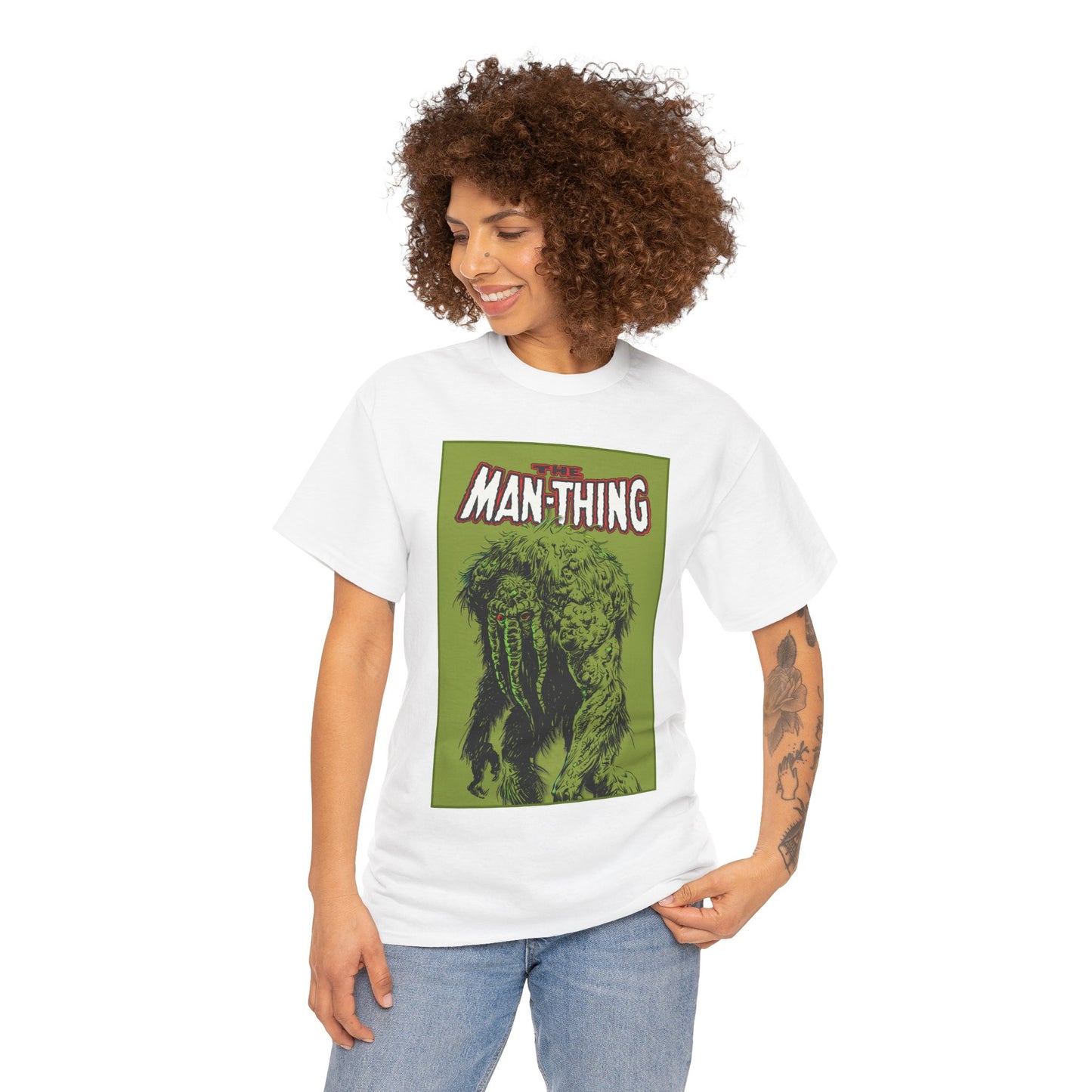 Man-Thing T-Shirt - Marvel Comics - Whatever Knows Fear Burns At The Touch - Swamp Monster