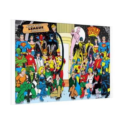 Justice League of America/Justice Society of America Rolled Poster - George Perez - DC Comics - Multiple Sizes Up to 24"x36"