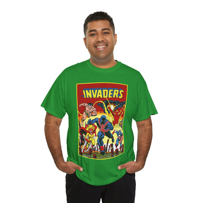 Invaders T-Shirt - Captain America, Human Torch, Namor, Spitfire - World War II Soldiers - Golden Age Heroes - Marvel Comics
