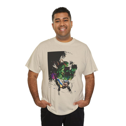 Wolverine Vs Hulk T-Shirt - Adam Kubert Art - Marvel Comics - Logan, X-Men, Bruce Banner - Great Fight Image