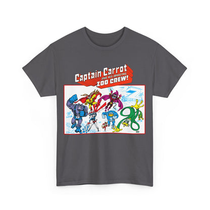 Captain Carrot & His Amazing Zoo Crew T-Shirt - DC Comics Series - Funny Animal Retro 1980s - Pig-Iron, Yankee Poodle, Rubberduck