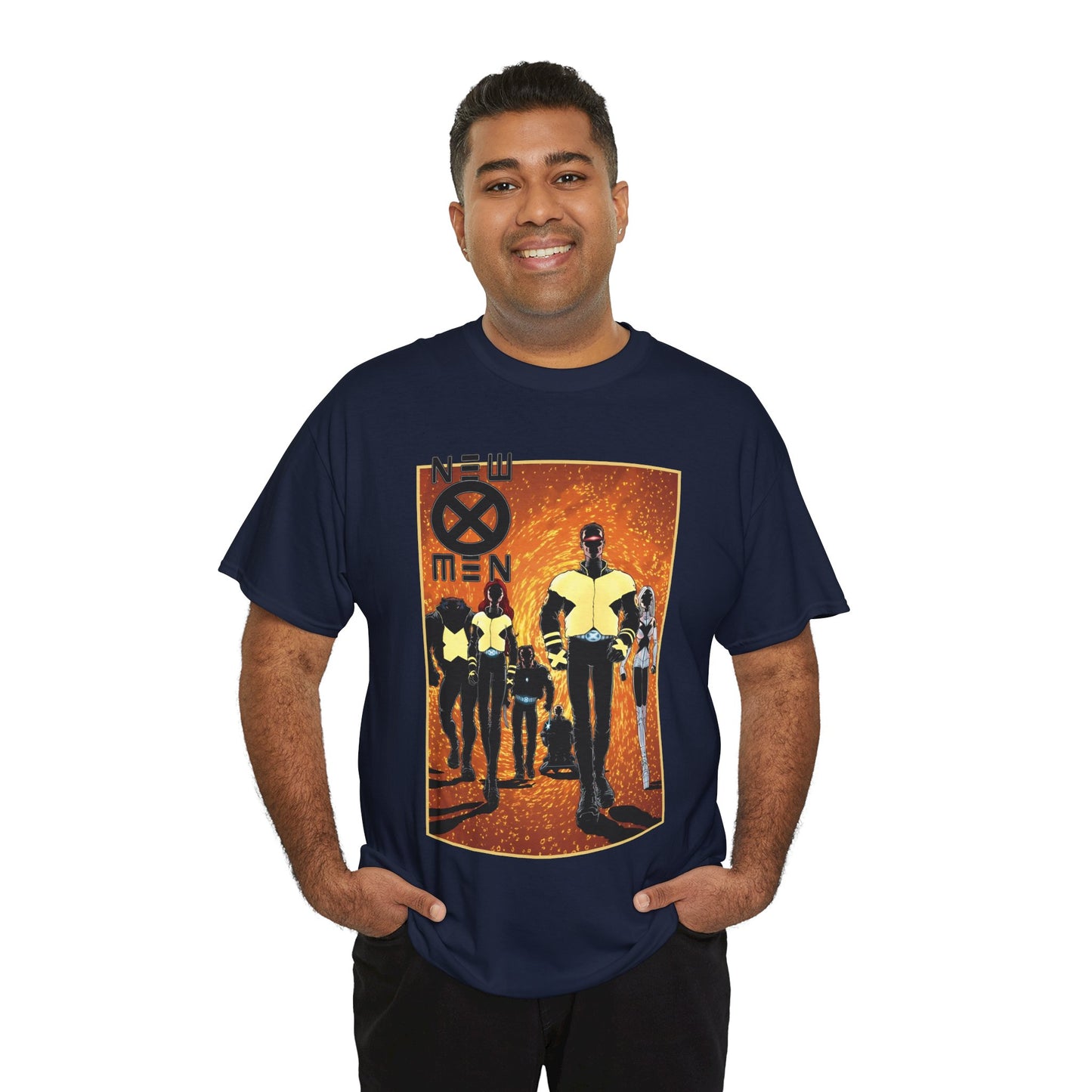 New X-Men T-Shirt - Frank Quitely Art - Wolverine, Cyclops, Jean Grey, Beast, Professor X - Marvel Comics - Grant Morrison Run