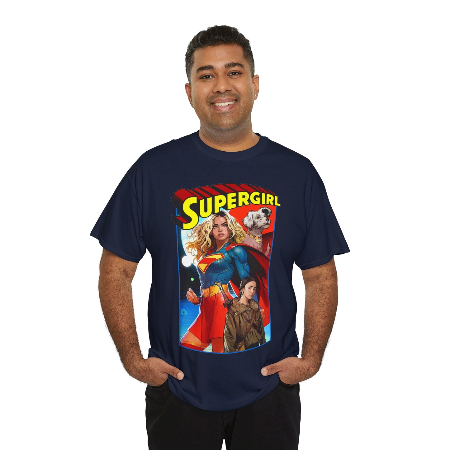 Supergirl & Krypto T-Shirt - Dan Mora Art - Upcoming 2026 Movie with Milly Alcock - DC Comics