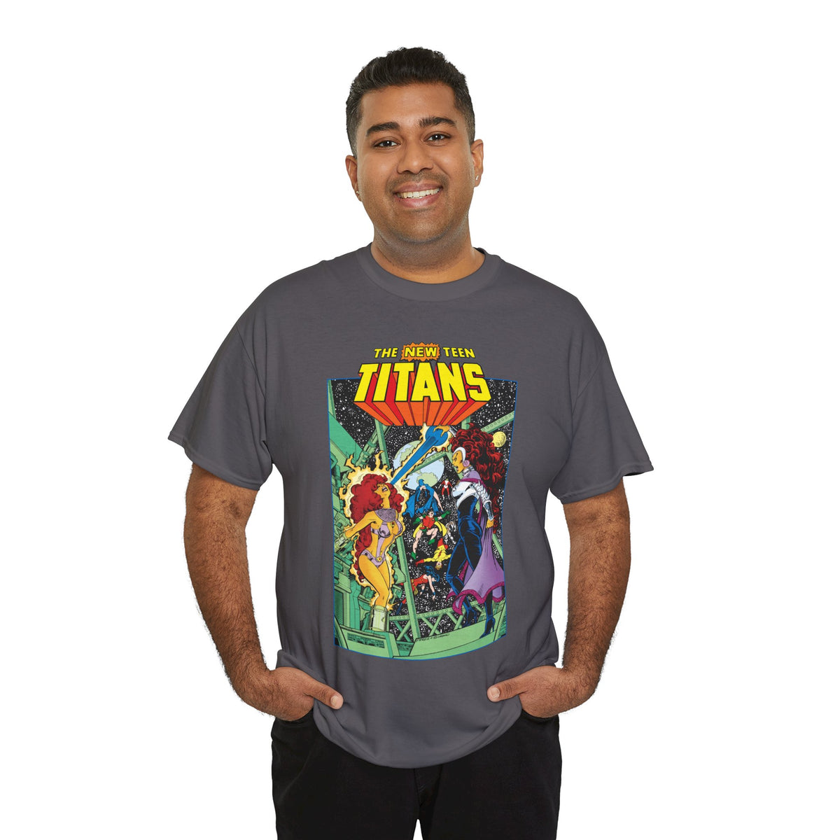 New Teen Titans T-Shirt - George Perez Art - Starfire Vs Blackfire - DC Comics