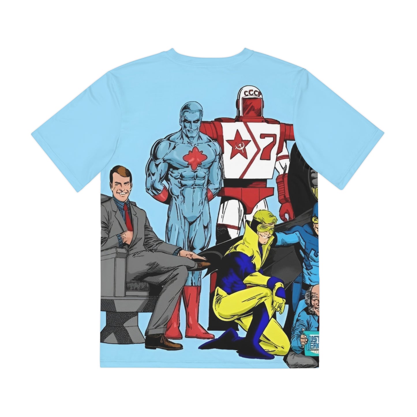 Justice League International All Over Print Tee (Polyester) - Kevin Maguire Art - DC Comics