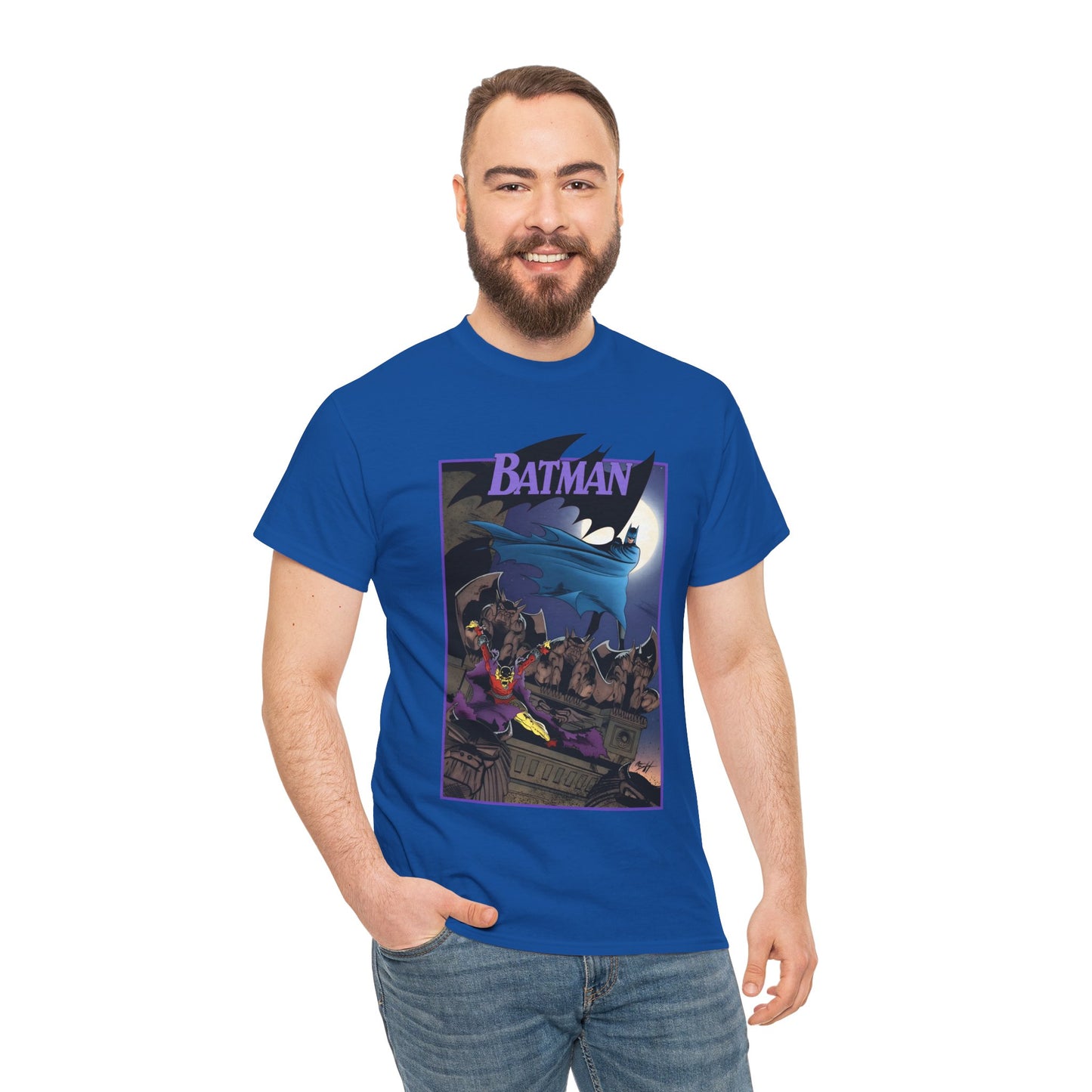 Batman T-Shirt - Norm Breyfogle Art - Etrigan, the Demon - Gotham City and Gargoyles - DC Comics