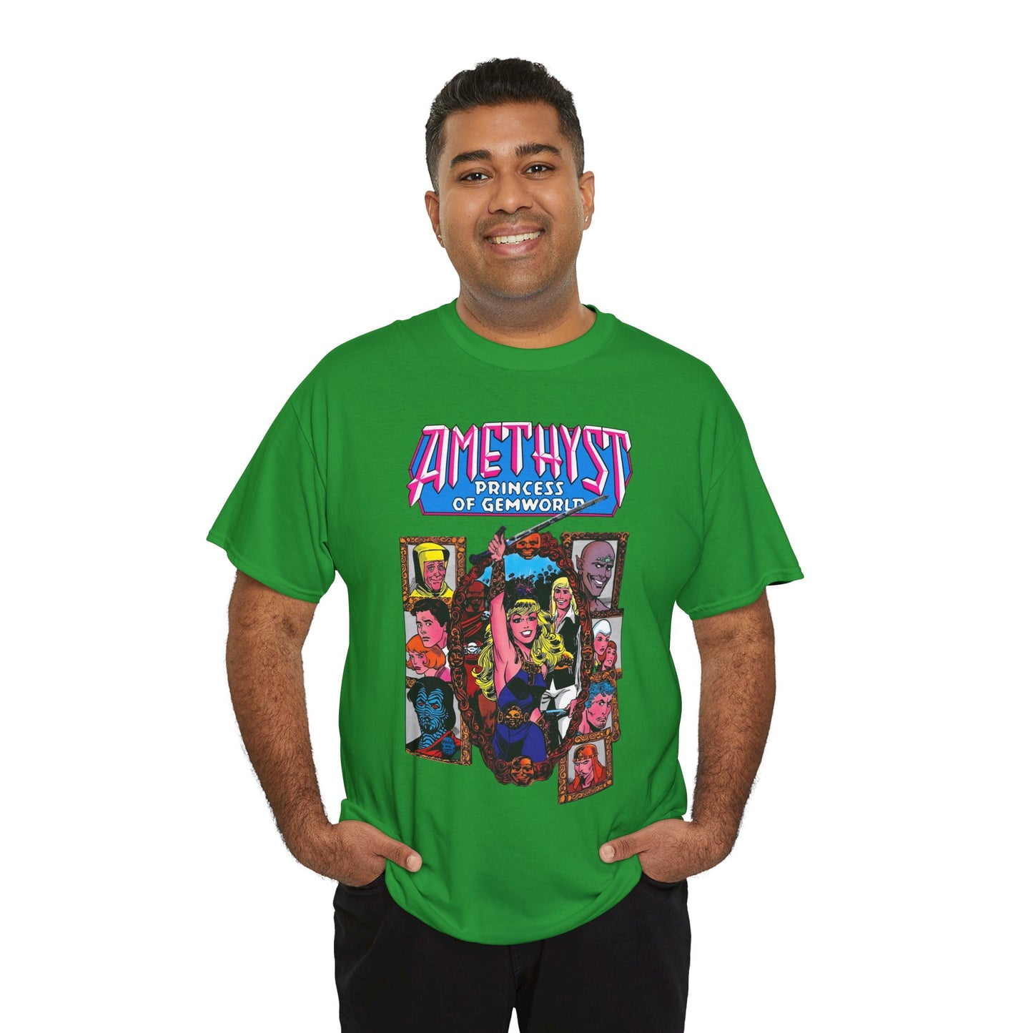Amethyst Princess of Gemworld T-Shirt - Ernie Colon Art - Sardonyx, Dark Opal, Granch, Citrina - DC Comics
