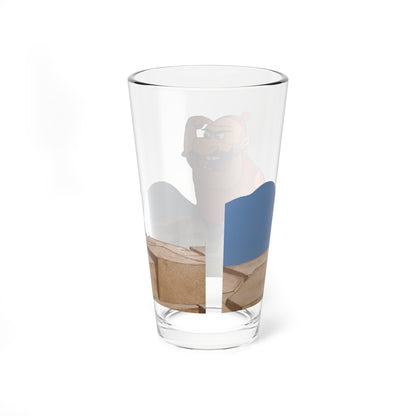 Blacque Jacque Shellacque Pint Glass, 16oz - Looney Tunes Character - Bonanza Bunny - Bugs Bunny Foe