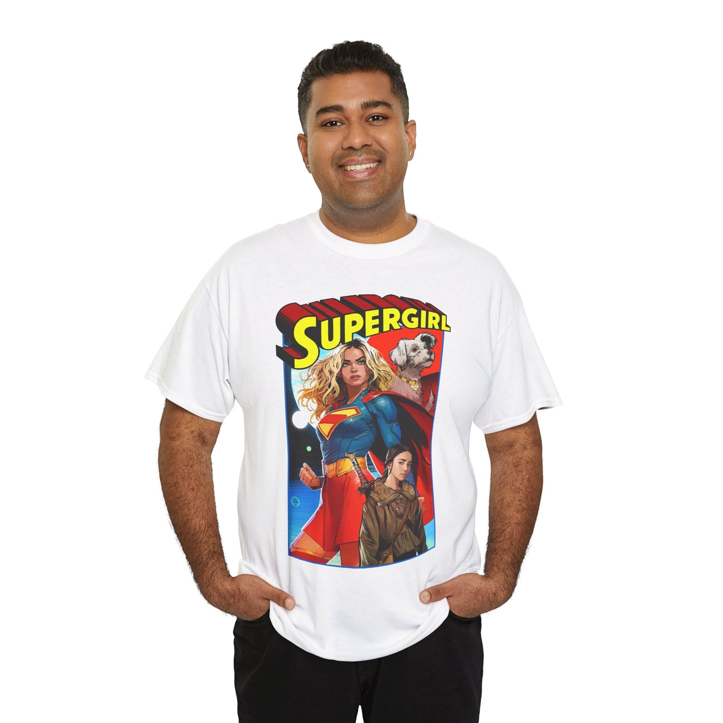 Supergirl & Krypto T-Shirt - Dan Mora Art - Upcoming 2026 Movie with Milly Alcock - DC Comics