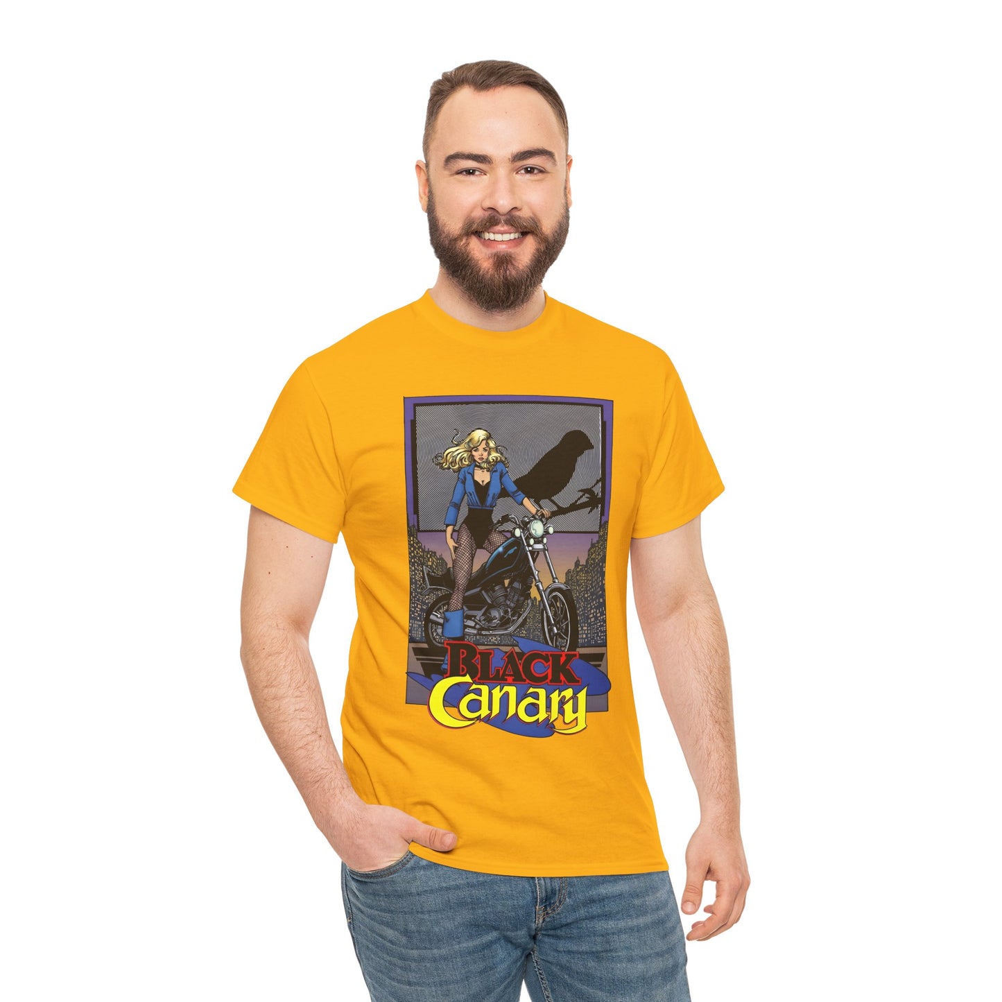 Black Canary T-Shirt - George Perez Art - 1980s Justice League Postcard Art - JLA - DC Comics