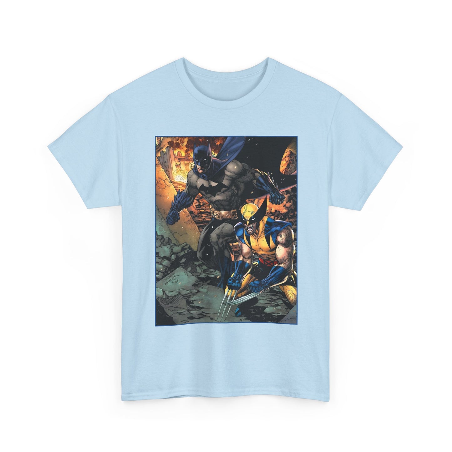 Batman & Wolverine T-Shirt - Jim Lee Art - DC Comics, Marvel Comics