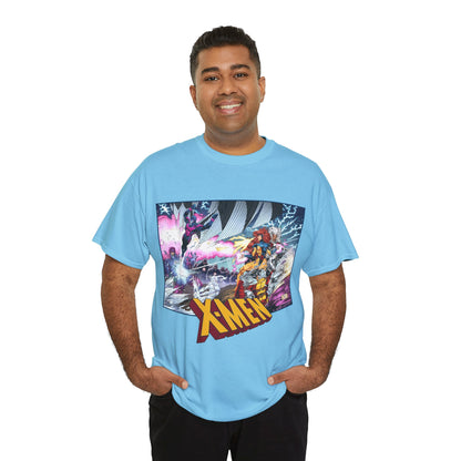 X-Men T-Shirt - Whilce Portacio Art - Storm, Jean Grey, Archangel, Iceman - Fighting Sentinels - Marvel Comics