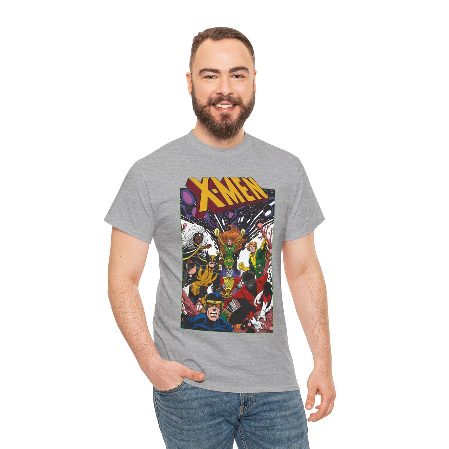 X-Men T-Shirt - Dave Cockrum Art - Phoenix, Cyclops, Storm, Wolverine, Banshee, Colossus, Nightcrawler - Marvel Comics