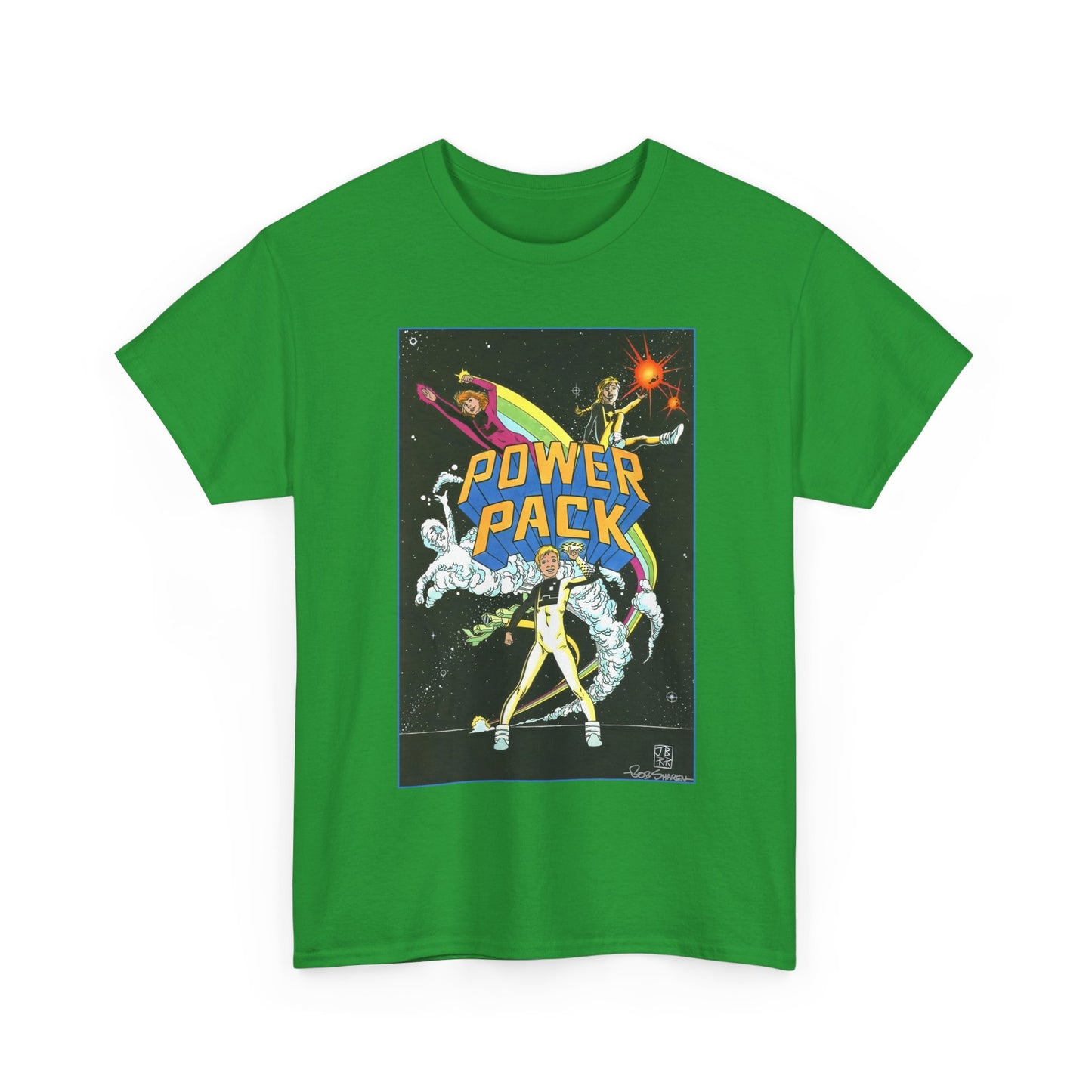 Power Pack T-Shirt - June Brigman, Roy Richardson, Bob Share Art - Ad Recreation - Marvel Comics
