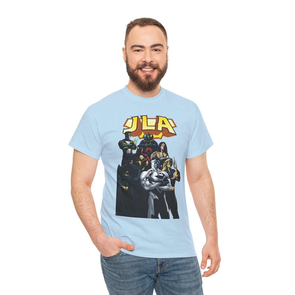 JLA T-Shirt - Howard Porter Art - Superman, Batman, Wonder Woman, Flash - DC Comics