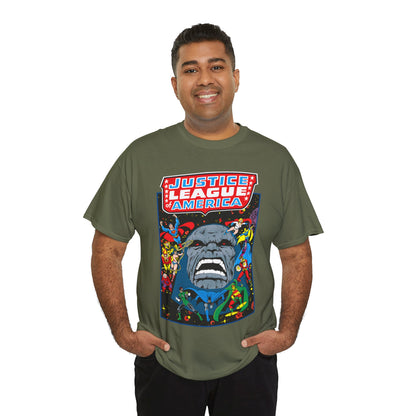 Justice League of America T-Shirt - George Perez Art - JLA/JSA/New Gods Crossover - Darkseid, Orion, Mr Miracle, Huntress, Firestorm, Dr Fate - DC Comics