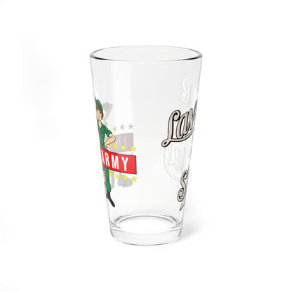 Laverne & Shirley Pint Glass, 16oz - Saturday Morning Cartoon - Sgt. Squeally - Based on the Popular 1970s Sit-Com