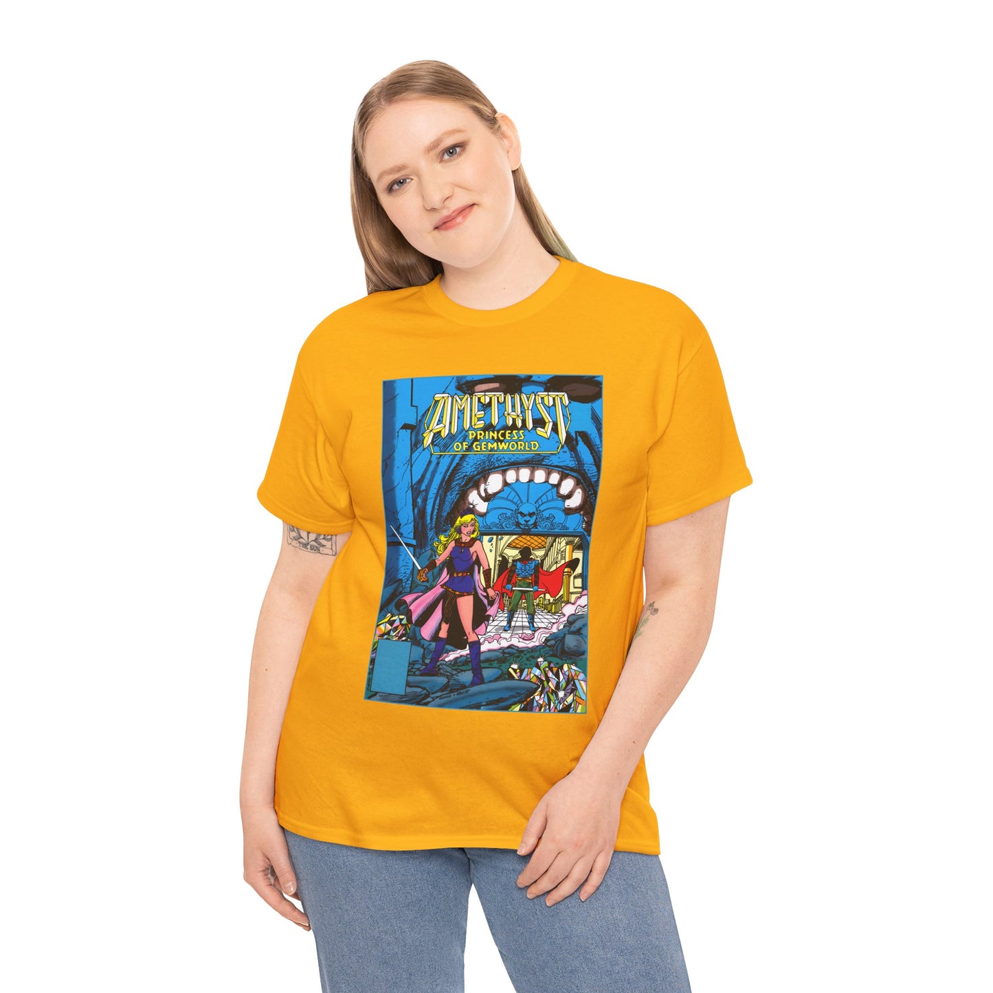 Amethyst, Princess of Gemworld T-Shirt - George Perez & Ernie Colon Art - The Last Battle Vs Dark Opal - DC Comics