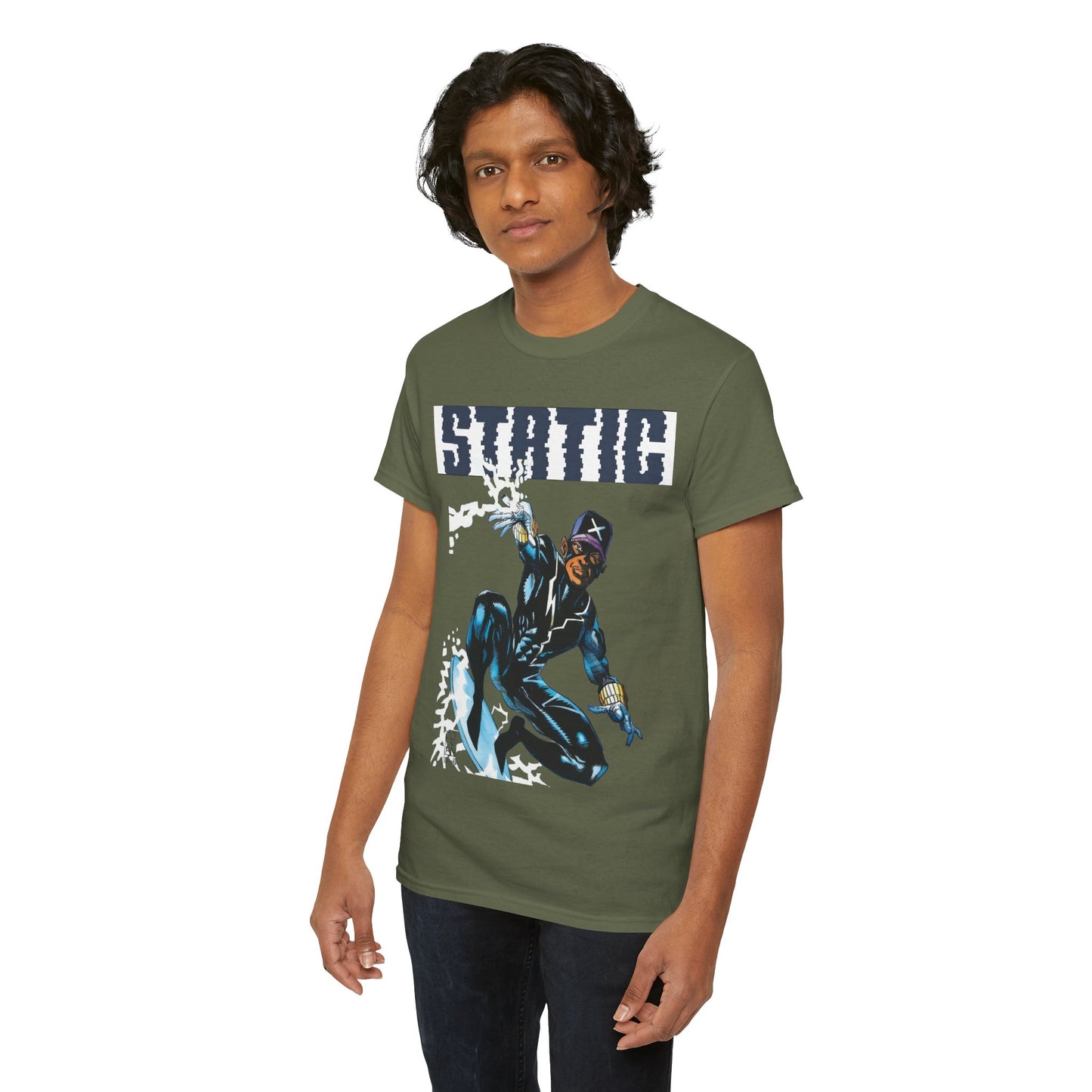 Static T-Shirt - Denys Cowan Art - DC Comics, Milestone Media - Shock to your System
