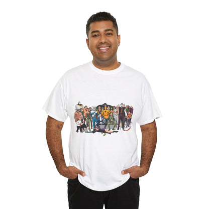 Secret Origins of Super-Villains T-Shirt - Dick Giordano Art - DC Comics - Joker, Mirror Master, Captain Cold, Lex Luthor, Scarecrow, Poison Ivy, Grodd