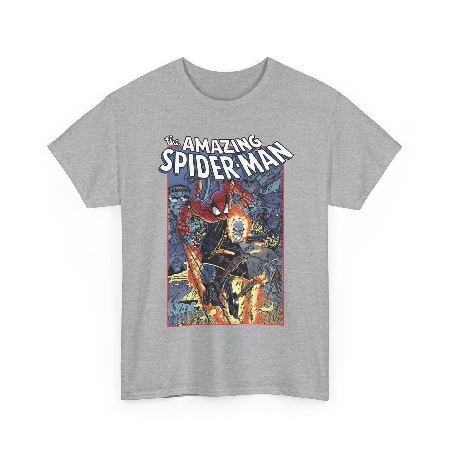Amazing Spider-Man & Ghost Rider T-Shirt - Erik Larsen Art - Sinister Six - Marvel Comics