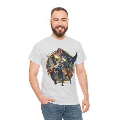 Titans T-Shirt - Taurin Clarke Art - Nightwing, Raven, Starfire, Wonder Girl, Superboy, Robin - DC Comics