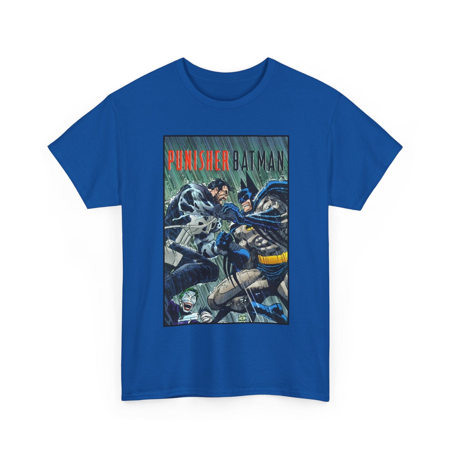 Punisher/Batman T-Shirt - John Romita Jr Art - Deadly Knights, Joker - DC Comics/Marvel Comics
