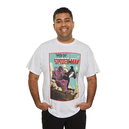 Web of Spider-Man T-Shirt - Charles Vess Art - Peter Parker, Black Symbiote Suit - Webslinger