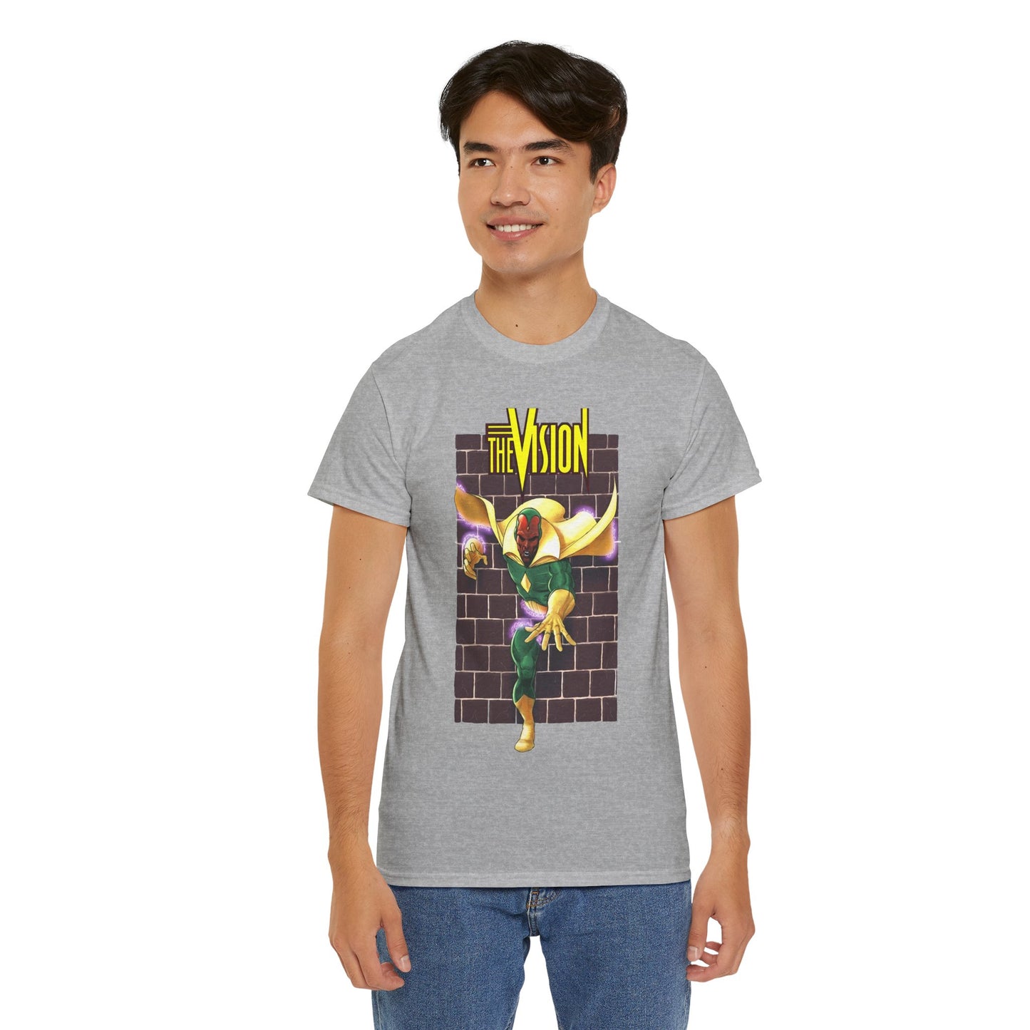 Vision T-Shirt - George Perez Art - Avengers Member - Scarlet Witch Husband - Android - Marvel Comics