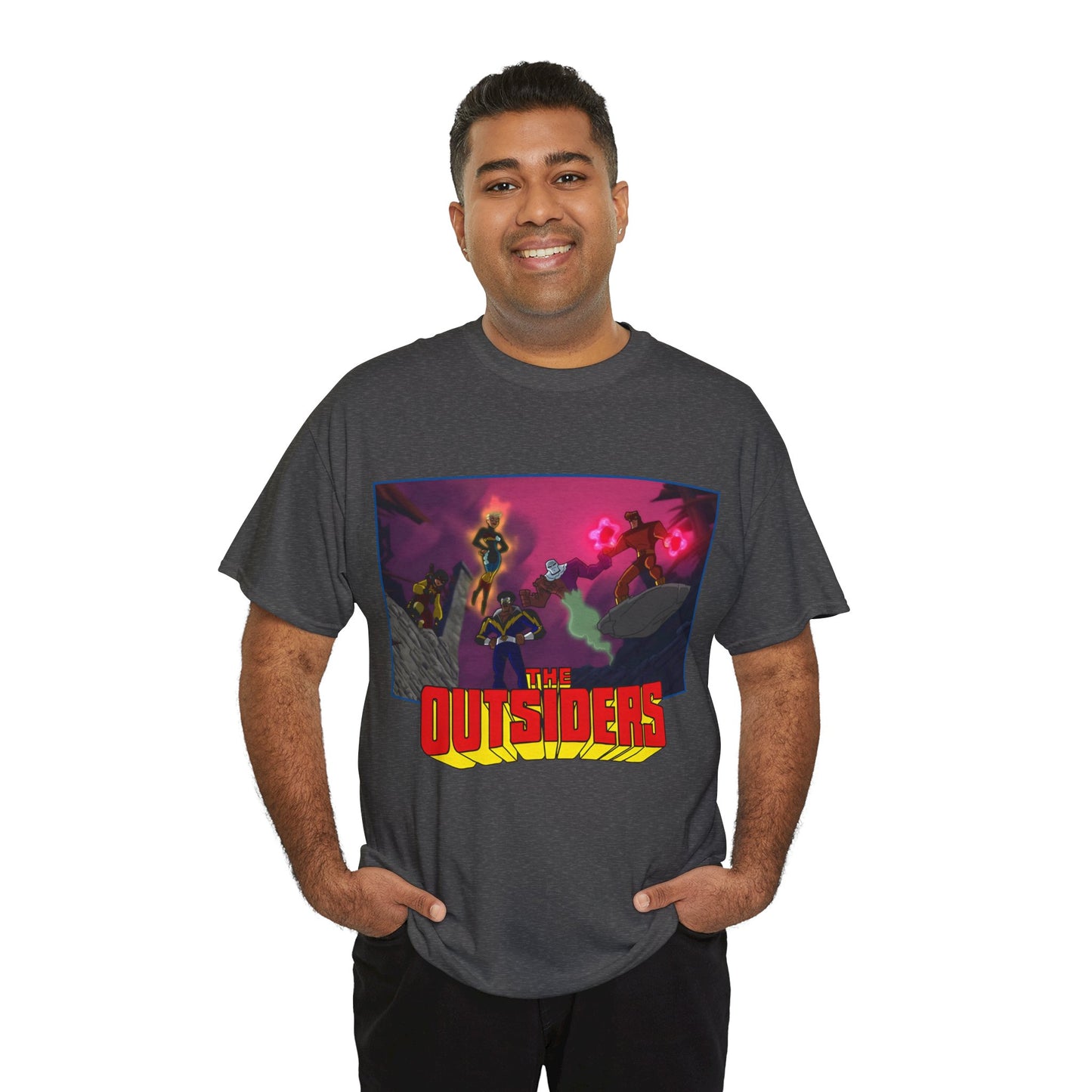 Outsiders T-Shirt - Batman: Brave & Bold Series - Halo, Geo-Force, Black Lightning, Katana, Metamorpho - DC Comics