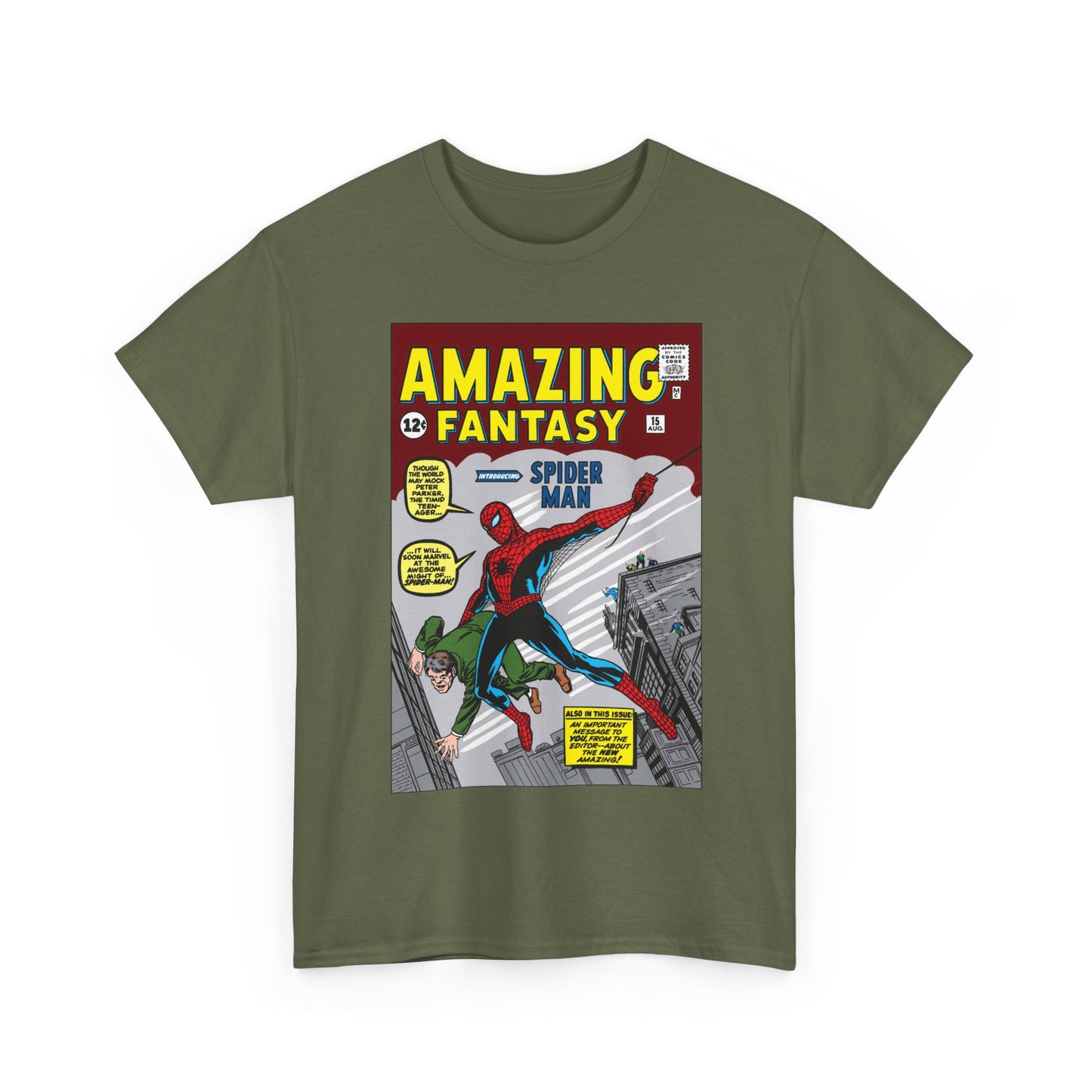 Amazing Fantasy #15 T-Shirt - Steve Ditko Art - 1st Appearance of Spider-Man - 2026 Movie - Marvel Comics