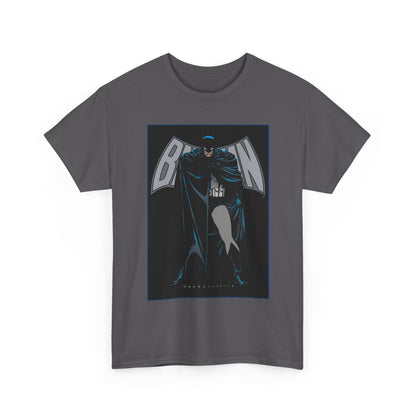 Gray t-shirt with Batman on a white background