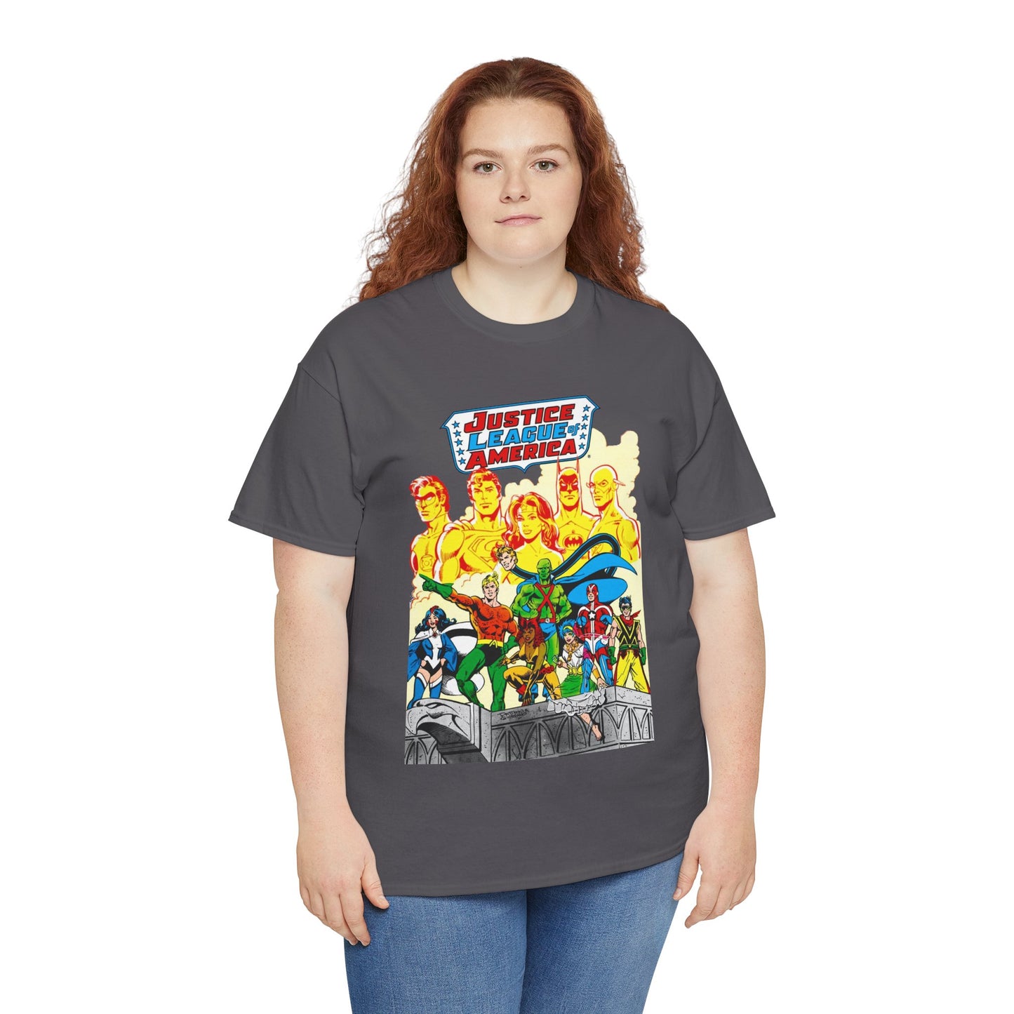 Justice League Detroit T-Shirt - Aquaman, Elongated Man, Zatanna, Vixen, Steel, Martian Manhunter, Vibe, Gypsy