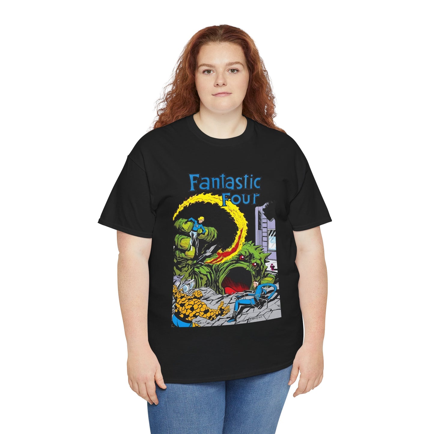Fantastic Four T-Shirt - John Byrne Art - Cover to Issue #1 - Reed Richards, Invisible Woman, Human Torch, The Thing - Marvel Comics