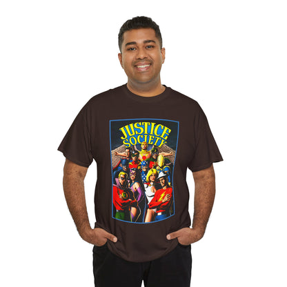 Justice Society T-Shirt - Brian Bolland Art - Dr. Fate, Huntress, Power Girl, Green Lantern, Hawkman, Wildcat - DC Comics - JSA