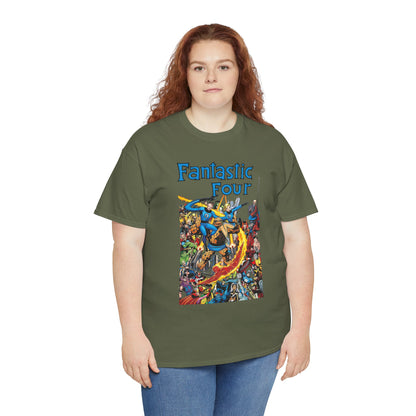 Fantastic Four T-Shirt - Classic John Byrne Art - Popular Marvel Comics Characters - Human Torch, The Thing, Invisible Woman, Reed Richards - 2025 MCU Movie