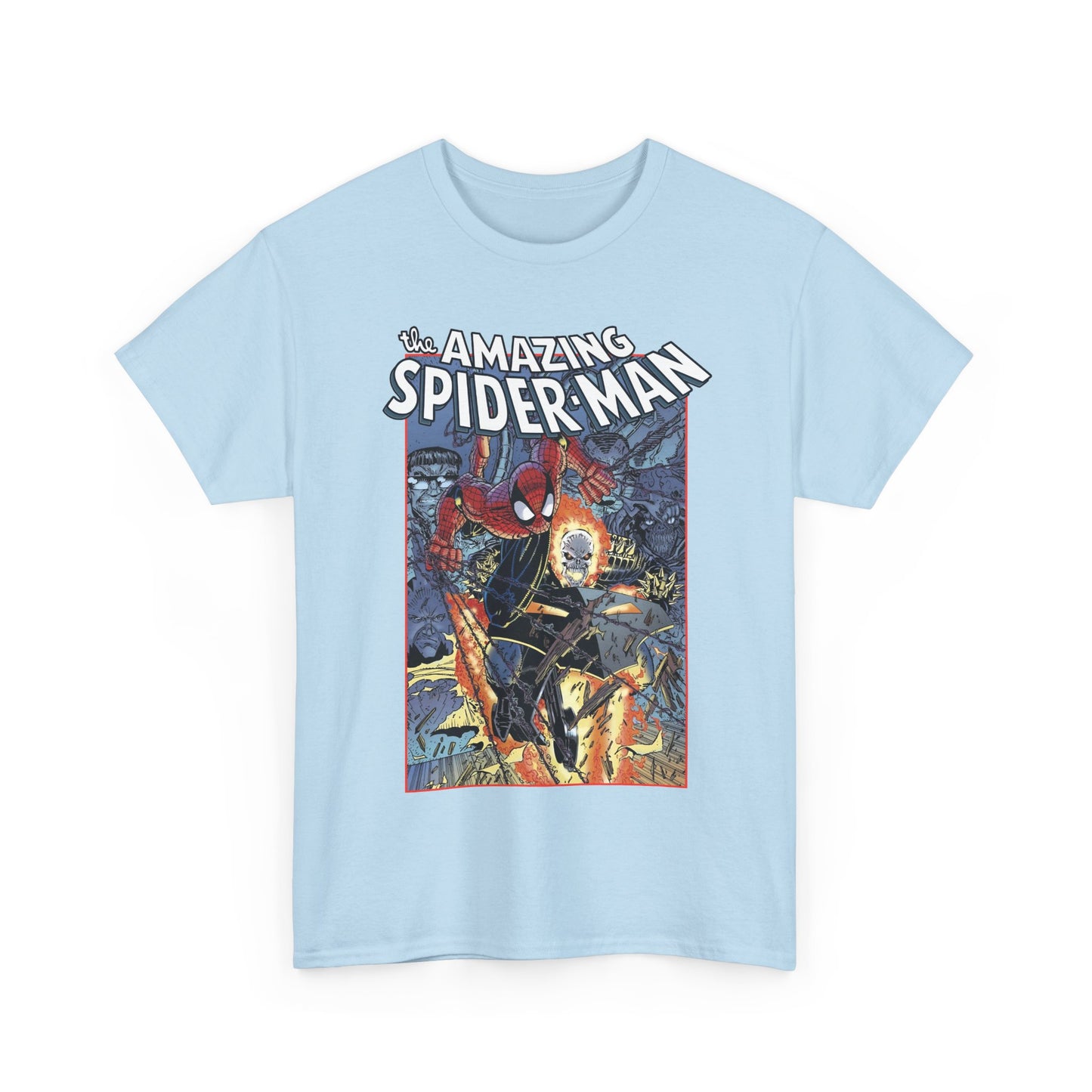 Amazing Spider-Man & Ghost Rider T-Shirt - Erik Larsen Art - Sinister Six - Marvel Comics