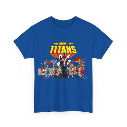 New Teen Titans T-Shirt - George Perez Art - Nightwing, Starfire, Cyborg, Speedy, Bumblebee, Hawk, Dove, Speedy, Wonder Girl, Terra, Lilith - DC Comics