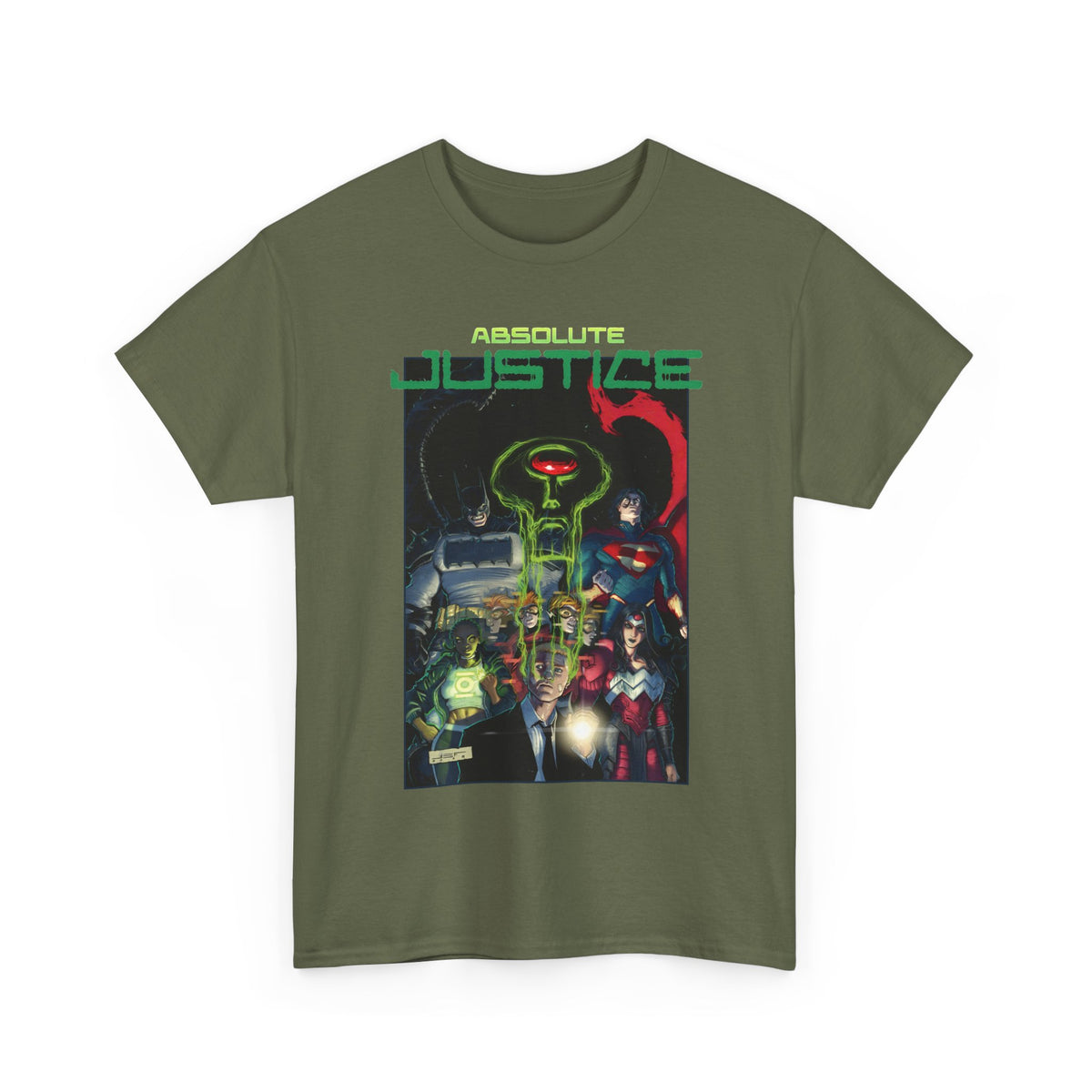 Absolute Justice T-Shirt - Juan Ferreyra Art - Superman Batman Wonder Woman Martian Manhunter - DC Comics