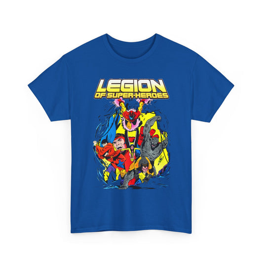 Legion of Super-Heroes T-Shirt - Mon-El, Colossal Kid, Wildfire, Dawnstar, Blok, Timber Wolf - LOSH - DC Comics