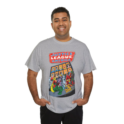 Justice League of America T-Shirt - George Perez Art - Wonder Woman, Hourman, Batman, Firestorm - SSOSV - DC Comics