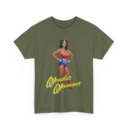 Wonder Woman T-Shirt - Lynda Carter - Popular 1970s CBS TV Show - DC Comics Character - Diana Prince, Paradise Island