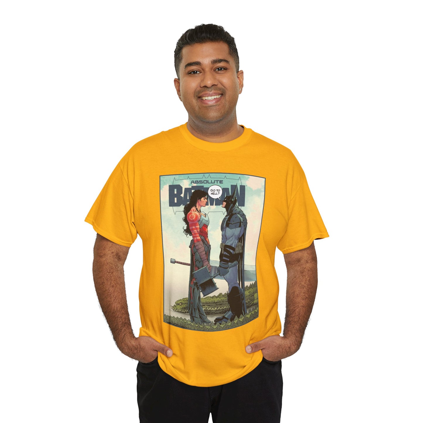 Absolute Batman & Absolute Wonder Woman T-Shirt - Nick Dragotta Art - Go to Hell? - DC Comics