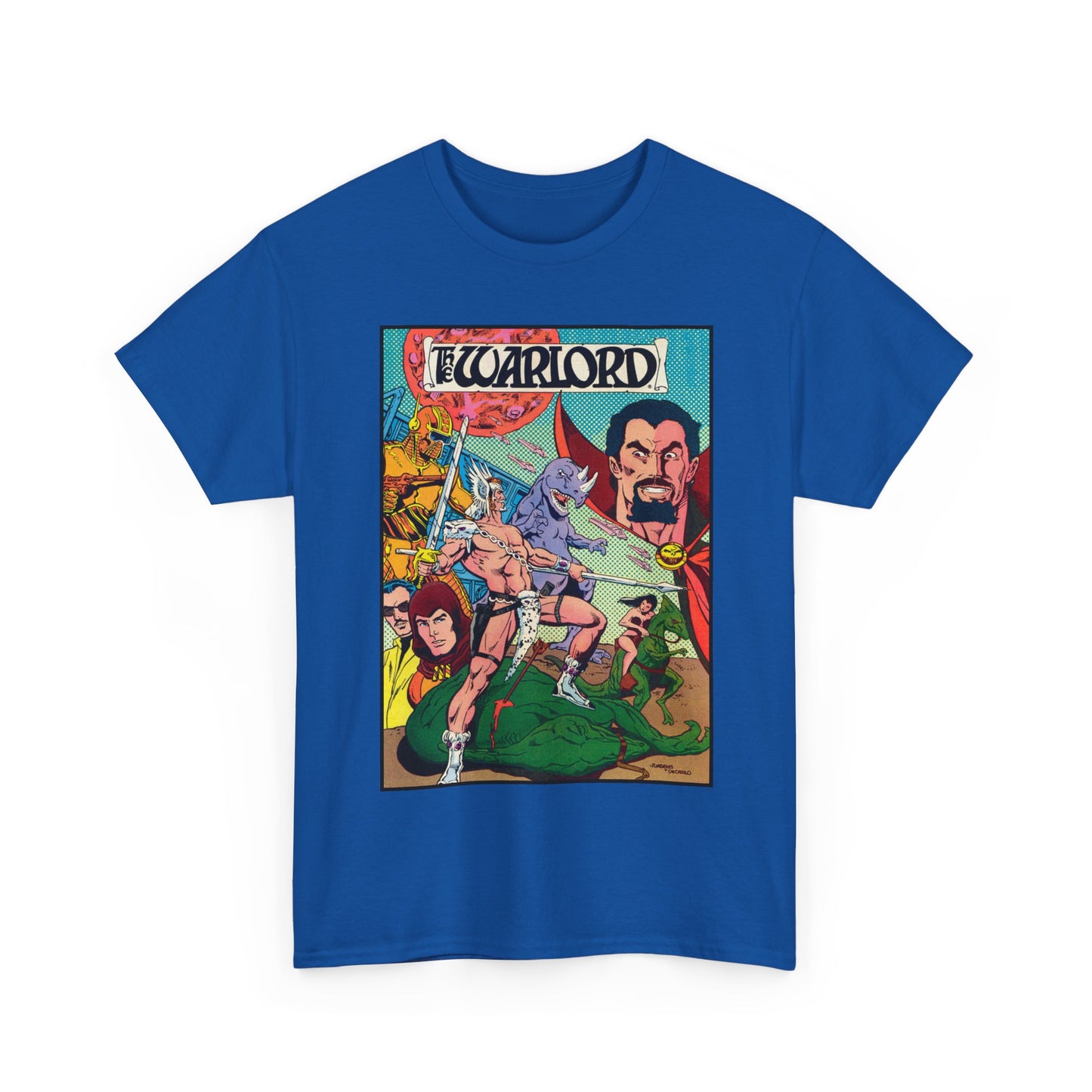 Warlord T-Shirt - Dan Jurgens Art - Travis Morgan, Skartaris, Deimos - Sword & Sorcery - DC Comics