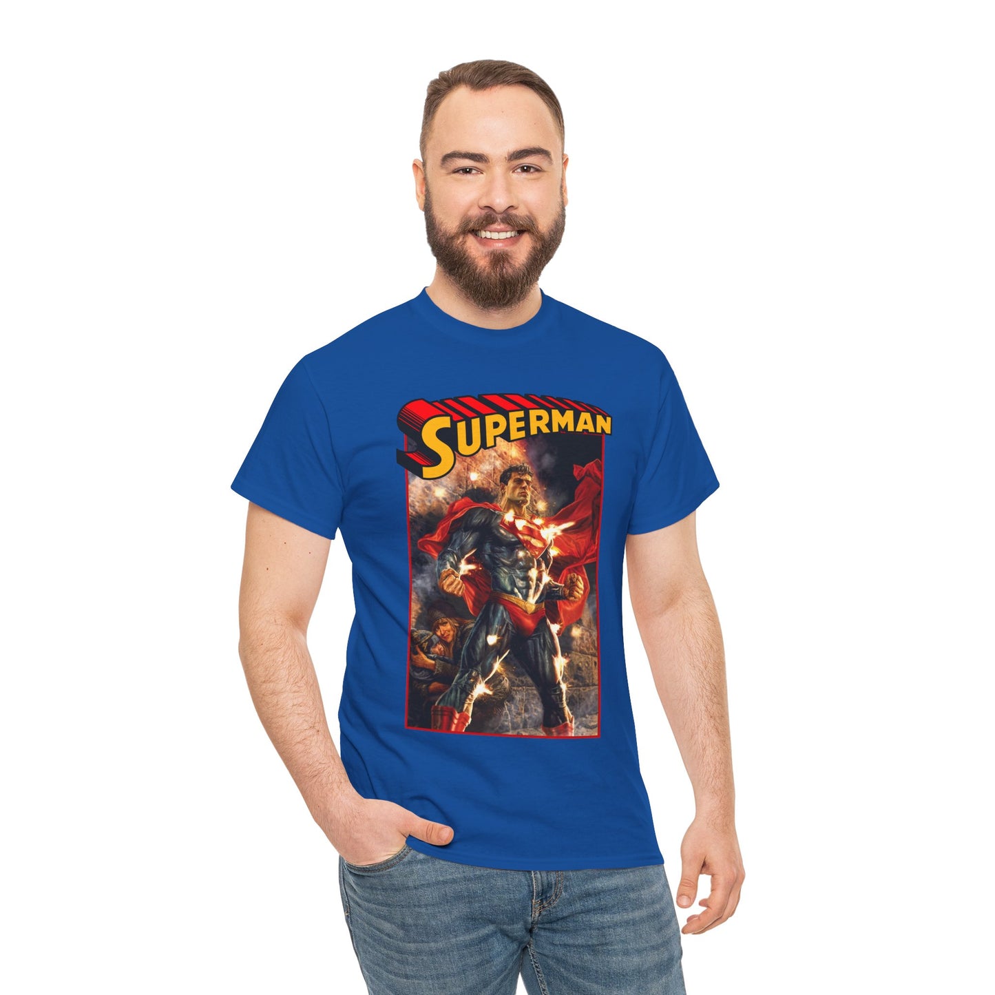 Superman T-Shirt - Lee Bermejo Art - Action Comics Variant Cover - Man of Steel, Metropolis - DC Comics