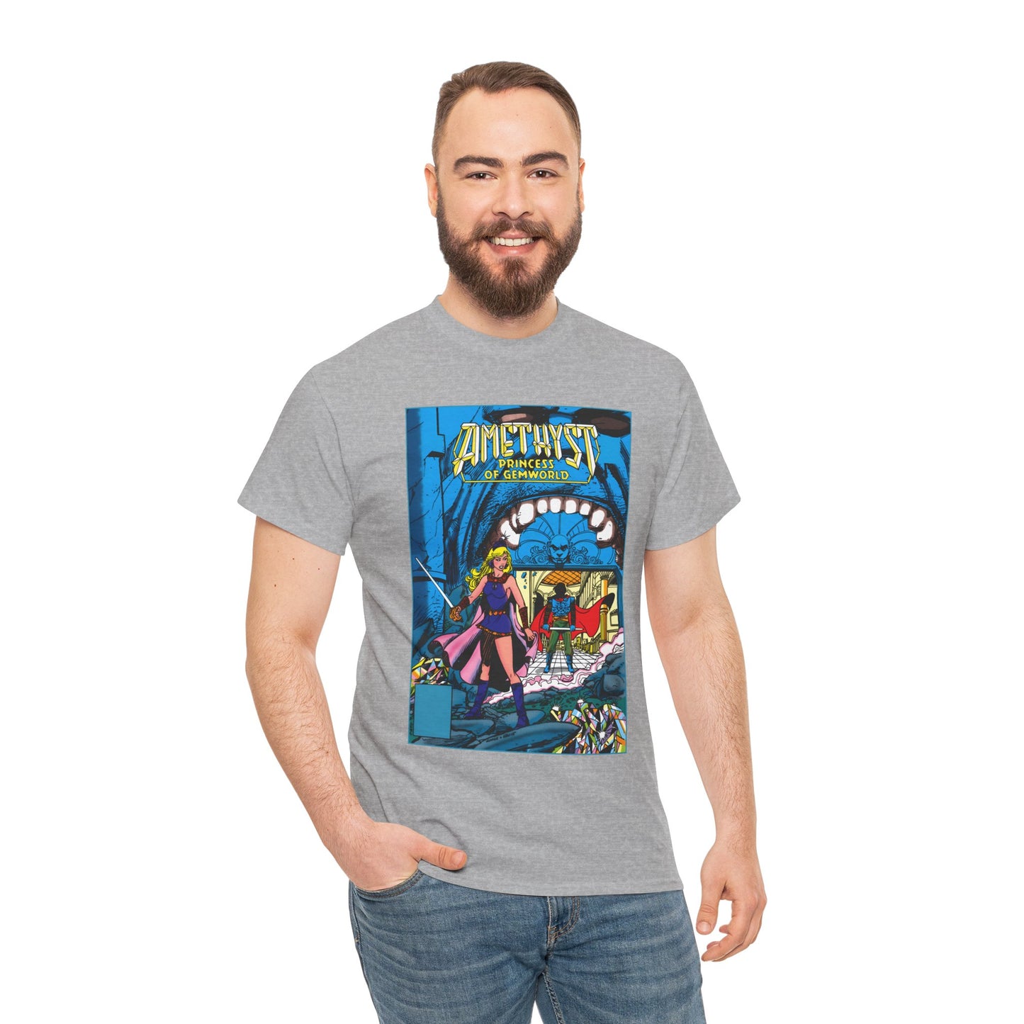 Amethyst, Princess of Gemworld T-Shirt - George Perez & Ernie Colon Art - The Last Battle Vs Dark Opal - DC Comics