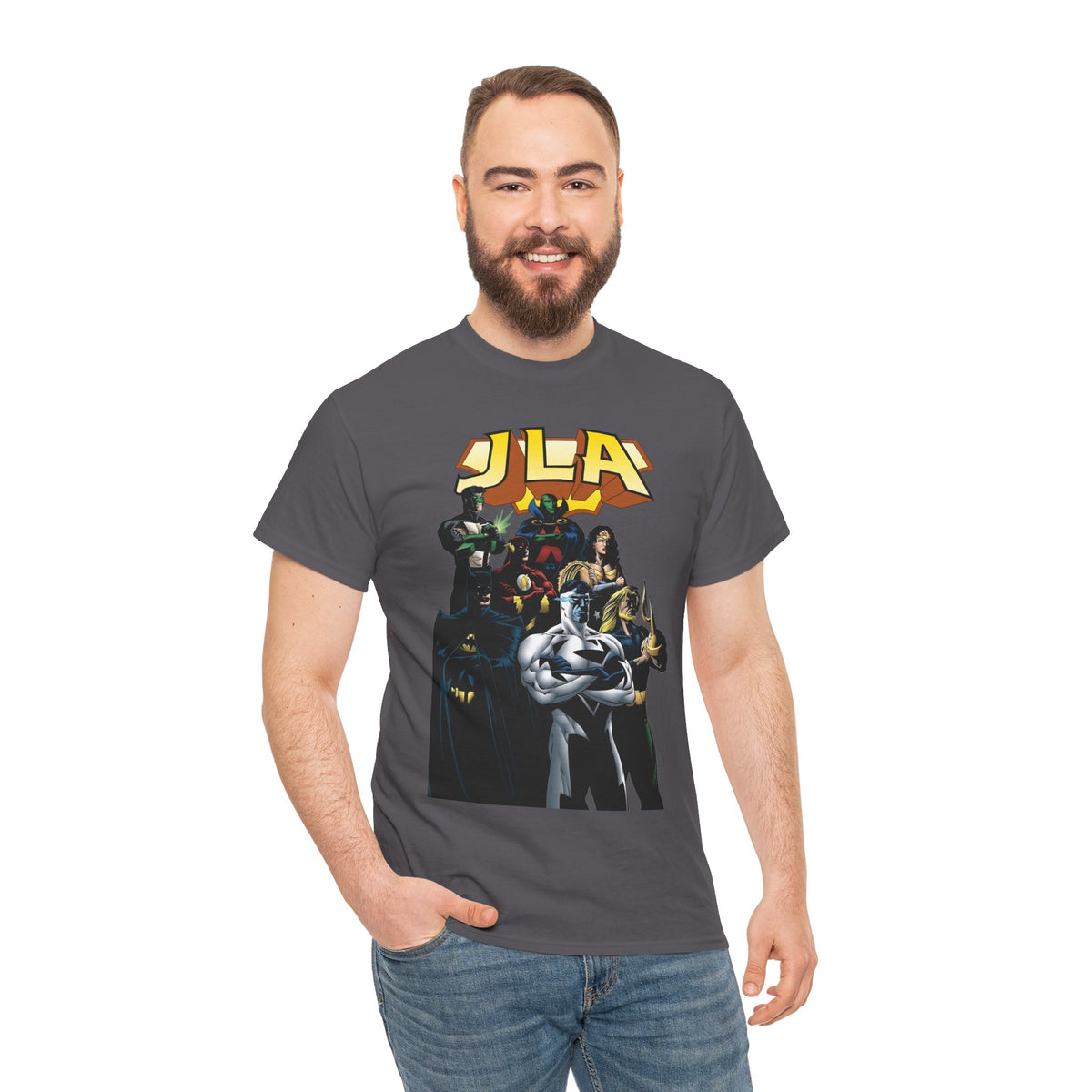 JLA T-Shirt - Howard Porter Art - Superman, Batman, Wonder Woman, Flash - DC Comics