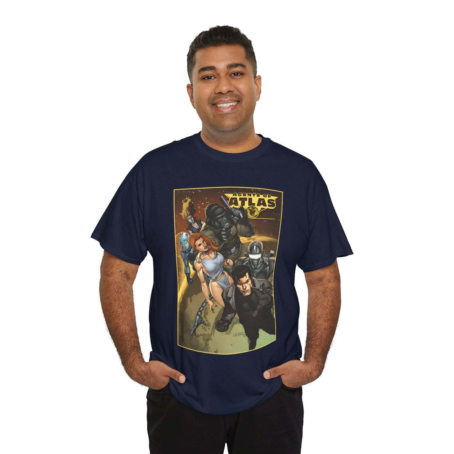 Agents of Atlas T-Shirt - FBI Agent Jimmy Woo, Marvel Boy, Venus, the Human Robot and Gorilla Man - Marvel Comics