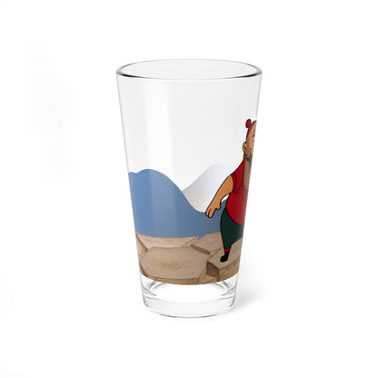 Blacque Jacque Shellacque Pint Glass, 16oz - Looney Tunes Character - Bonanza Bunny - Bugs Bunny Foe
